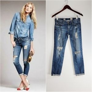 AG Adriano Goldschmied Blue Cropped Jeans